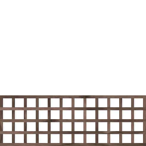 6ft wide Flat Top Square Trellis – Brown