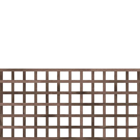 6ft wide Flat Top Square Trellis – Brown