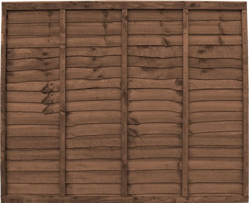 6′ wide Brown Waneyedge Fence Panels – Pressure Treated