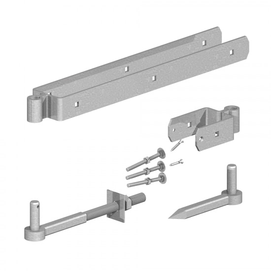 Double Strap Hinge Set with Hooks to Drive