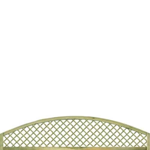 6′ wide Dome Top Diamond Trellis Topper – Pressure Treated Green