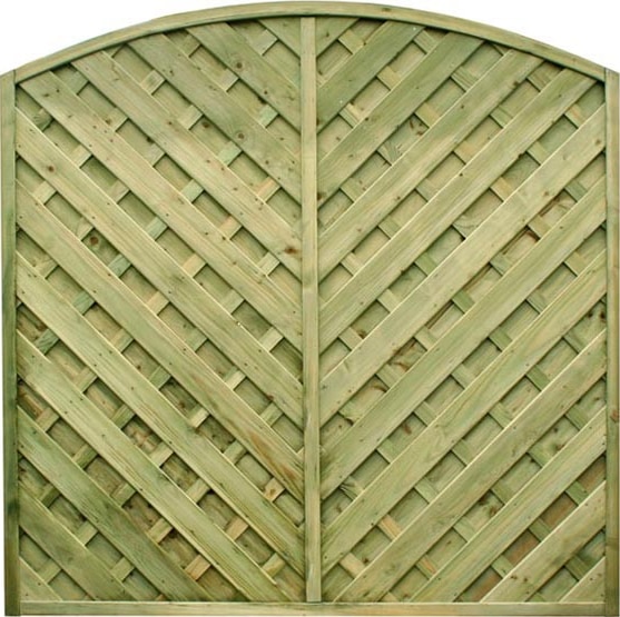 2ft x 6ft Imperial Horizontal Arched Tanalised Fence Panel NATIONWIDE DELIVERY