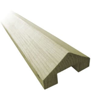 3m Rebated Capping Rail for Fence Tops - Pressure Treated Green