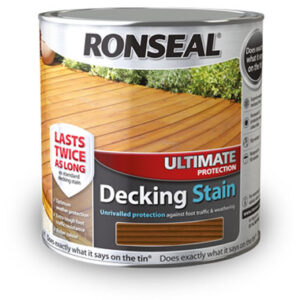 Can of Ronseal Decking Stain in Rich Teak (2.5 litre)