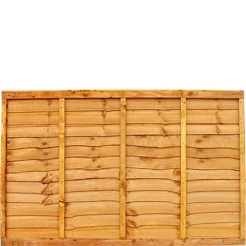 6′ wide Gold Waneyedge Fence Panels – Treated