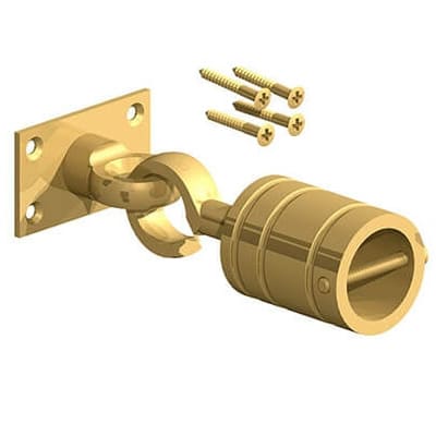 Brass Decorative Hook & Eye on Plate for Rope Handrail