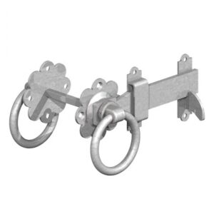 6" Ring Gate Latch - Galvanised silver