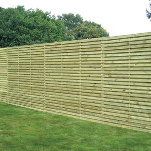Superior Double Slatted Fence Panel
