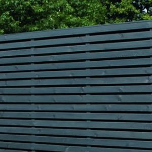 Anthracite Grey Superior Double Slatted Fence Panel - SDS180AG