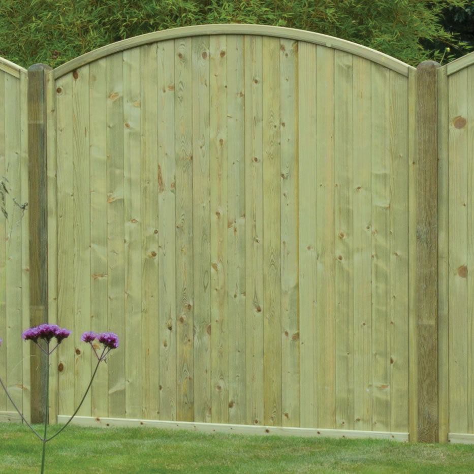 1.8m x 1.8m Tongue & Groove Arched Top Panel – Pressure Treated