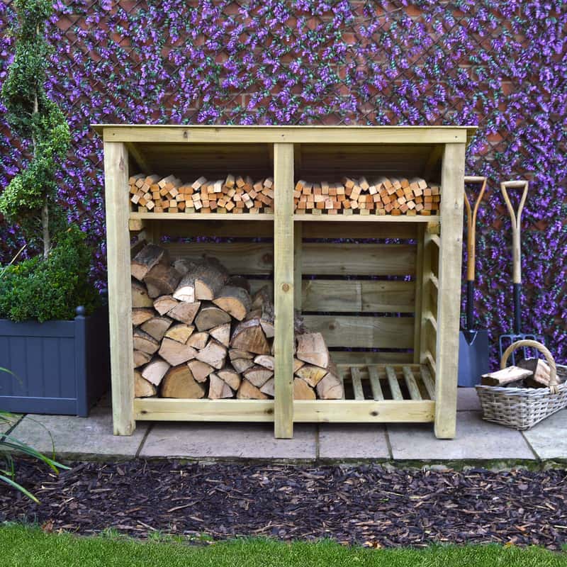 4ft Green Cottesmore Log Store