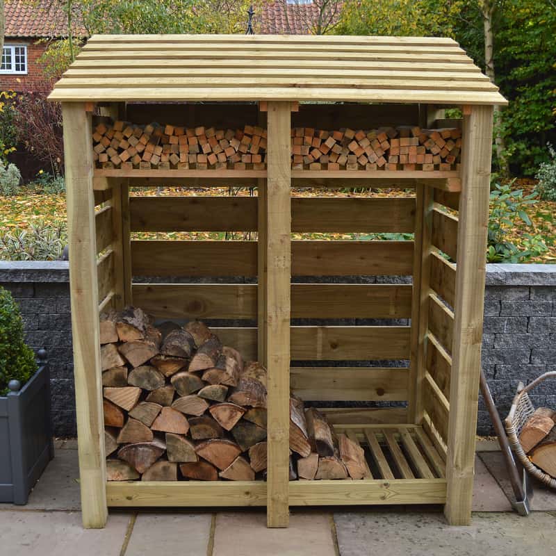 6ft Green Cottesmore Log Store